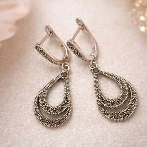 Elegant Silver Drop Earrings